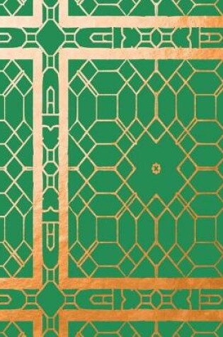 Cover of Copper Foil Sea Green Geometric Pattern Notebook