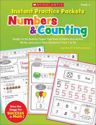 Book cover for Instant Practice Packets: Numbers & Counting, PreK-1