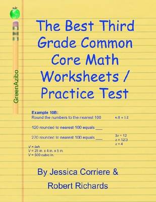 Book cover for The Best Third Grade Common Core Math Worksheets / Practice Tests