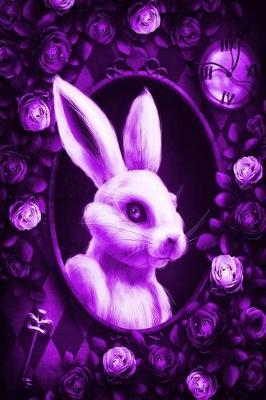 Cover of Alice in Wonderland Modern Journal - Outwards White Rabbit (Purple)