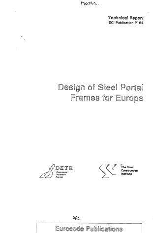 Book cover for Design of Steel Portal Frames for Europe