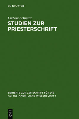 Cover of Studien zur Priesterschrift