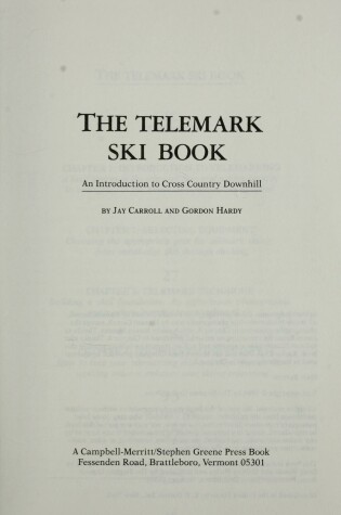 Cover of Hardy G. & Carroll J : Telemark Ski Book