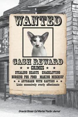 Book cover for Oriental Bicolor Cat Wanted Poster Journal