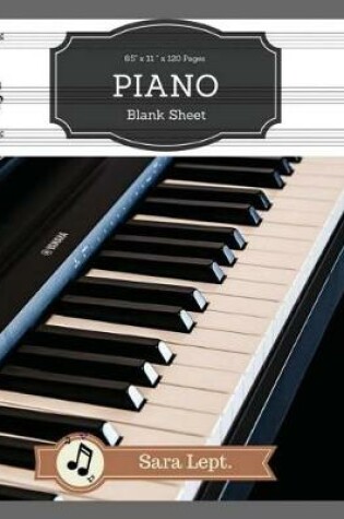 Cover of Piano Blank Sheet for Writing Record Happiness Music Paper 120 Page Sheet