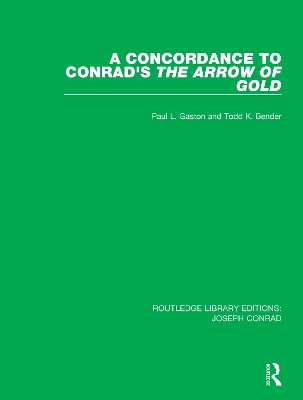 Book cover for A Concordance to Conrad's The Arrow of Gold