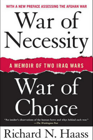 Cover of War of Necessity, War of Choice