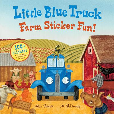 Book cover for Little Blue Truck Farm Sticker Fun!