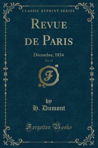 Cover of Revue de Paris, Vol. 12