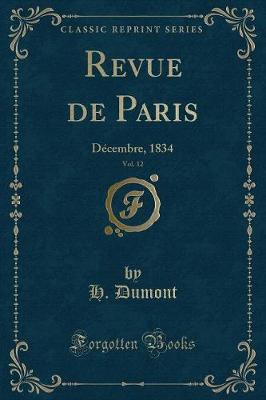 Book cover for Revue de Paris, Vol. 12