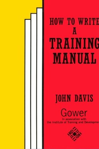 Cover of How to Write a Training Manual