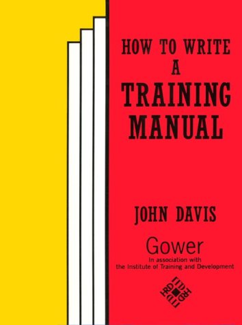 Book cover for How to Write a Training Manual