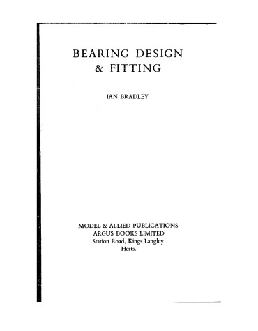 Book cover for Bearing Design and Fitting