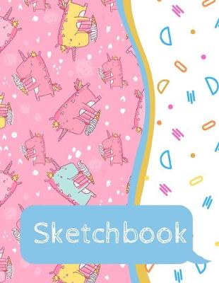 Book cover for Sketchbook for Kids - Large Blank Sketch Notepad for Practice Drawing, Paint, Write, Doodle, Notes - Cute Cover for Kids 8.5 x 11 - 100 pages Book 11