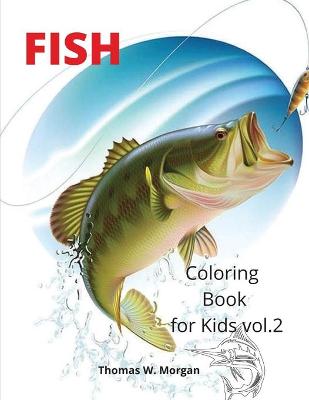 Book cover for Fish Coloring Book for Kids vol.2