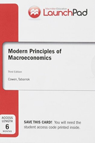 Cover of Launchpad for Cowen's Modern Principles of Macroeconomics (Six Months Access)