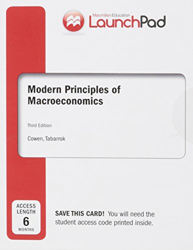 Book cover for Launchpad for Cowen's Modern Principles of Macroeconomics (Six Months Access)