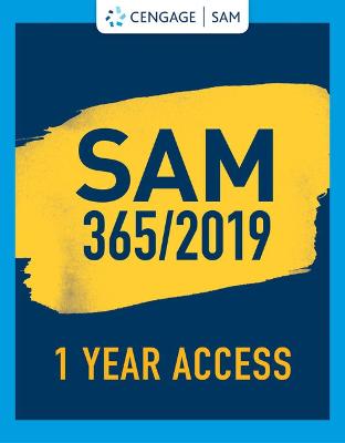 Book cover for Sam 365 & 2019 Assessments, Training and Projects Printed Access Card with Access to Ebook, 2 Terms