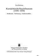 Book cover for Kursachsische Staatsfinanzen (1456-1656)