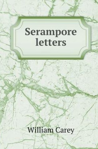 Cover of Serampore letters