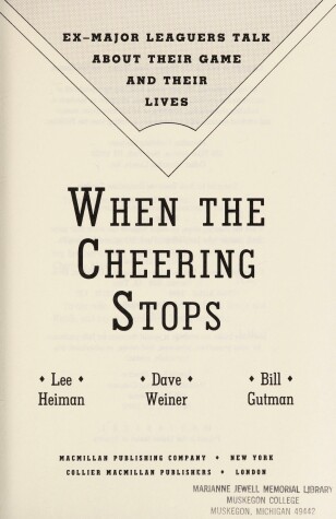 Book cover for When the Cheering Stops