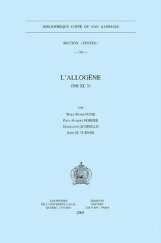 Cover of L'Allogene (NH XI, 3)
