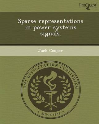 Book cover for Sparse Representations in Power Systems Signals
