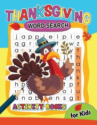 Book cover for Thanksgiving Word Search activity Book for Kids