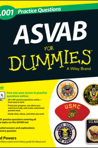 Cover of 1,001 ASVAB Practice Questions For Dummies (+ Free Online Practice)