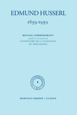 Cover of Edmund Husserl 1859 - 1959