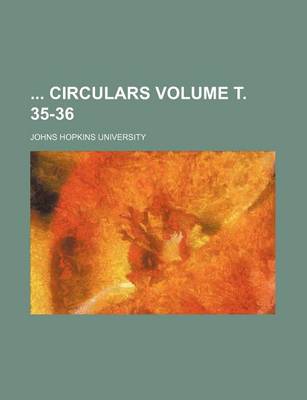 Book cover for Circulars Volume . 35-36