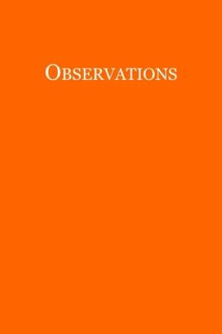 Cover of Observations
