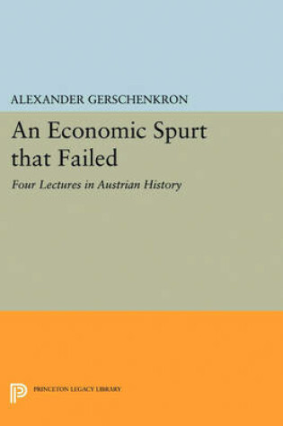 Cover of An Economic Spurt that Failed