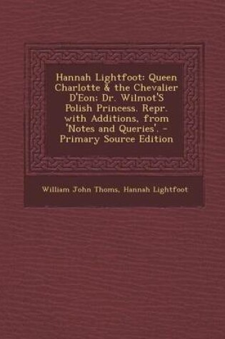 Cover of Hannah Lightfoot