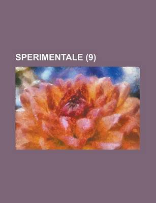 Book cover for Sperimentale (9)