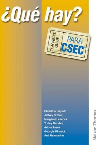 Cover of ?Que Hay? Teacher's Guide para CSEC