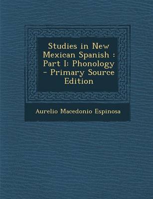 Book cover for Studies in New Mexican Spanish