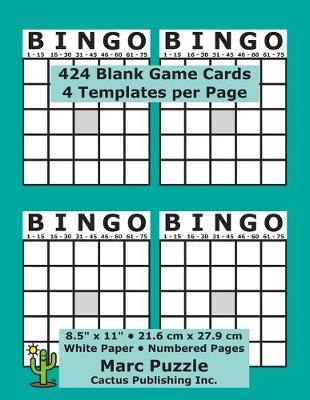 Book cover for Bingo - 424 Blank Game Cards