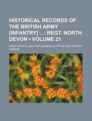 Book cover for Historical Records of the British Army [Infantry] (Volume 21); Regt. North Devon