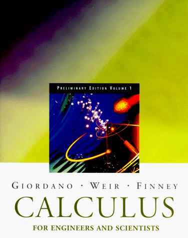 Book cover for Calculus for Engineers and Scientists, Volume 1