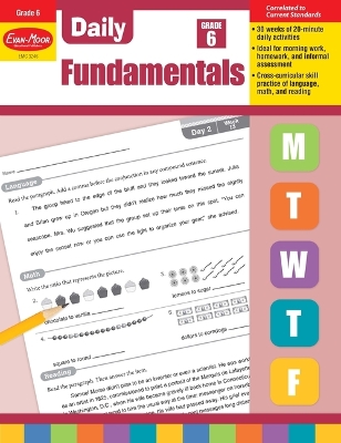 Book cover for Daily Fundamentals, Grade 6