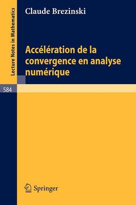Cover of Acceleration de la Convergence En Analyse Numerique