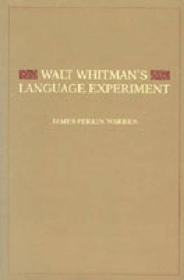 Cover of Walt Whitman's Language Experiment