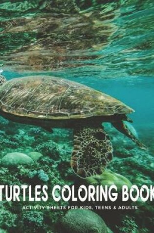 Cover of Turtles Coloring Book Activity Sheets For Kids, Teens & Adults