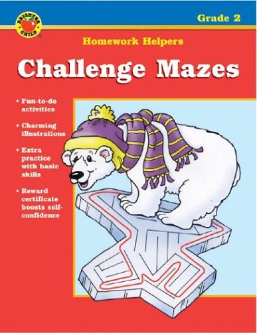 Book cover for Challenge Mazes Homework Helper, Grade 2