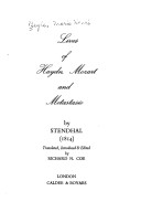 Book cover for Lives of Haydn, Mozart and Metastasio