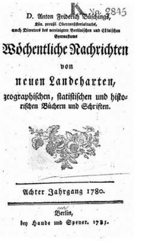 Cover of Buschings, Anton Friderich