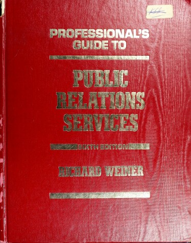 Cover of Professional's Guide to Public Relations Services