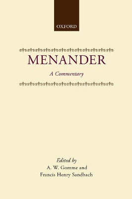 Cover of Menander: A Commentary