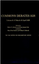 Book cover for Commons Debates 1628, volume 2: 17/3-19/4